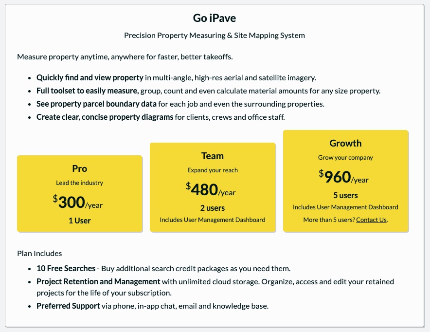 GoiPave Annual Pricing